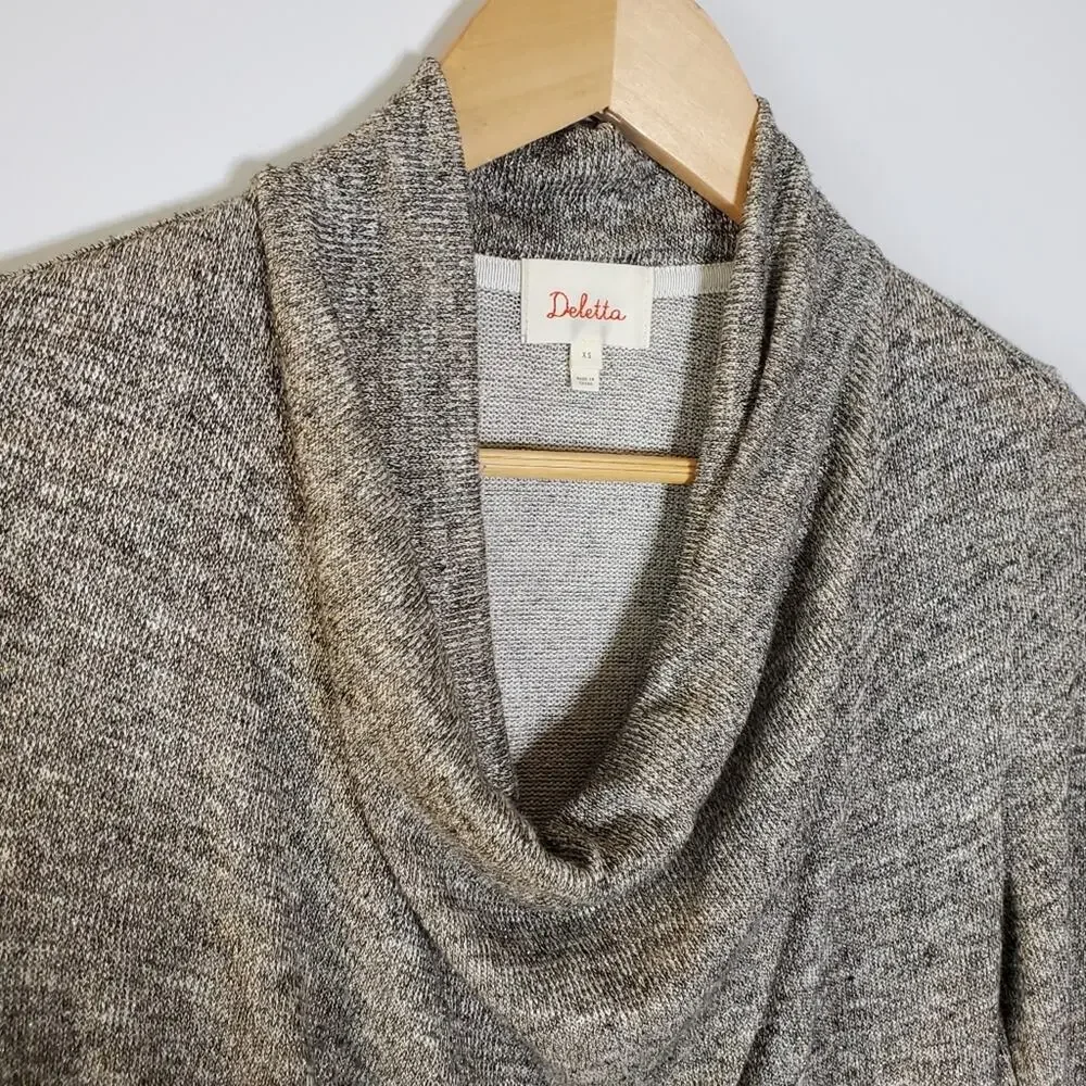 Anthropologie Deletta Metallic Cowl Neck Casual Sweater Size XS Great condition